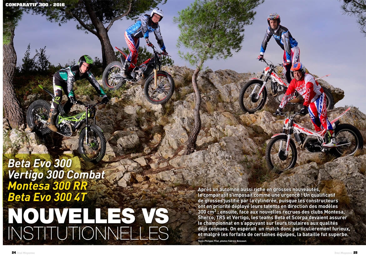Comparatif trial 300 2016