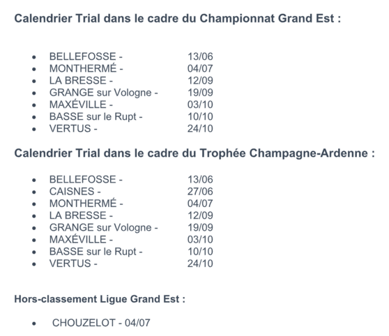 calendrier Grand Est