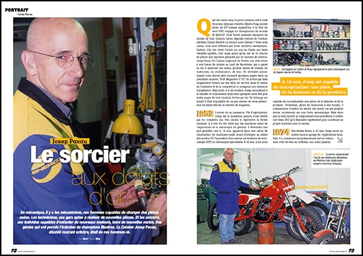 Josep Paxau trial magazine