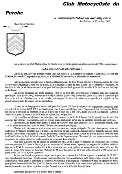 2 jours du Perche