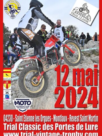 Affiche Trial Vintage 12 mai