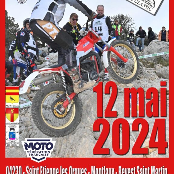 Affiche Trial Vintage 12 mai