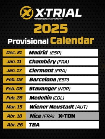 Calendrier X Trial