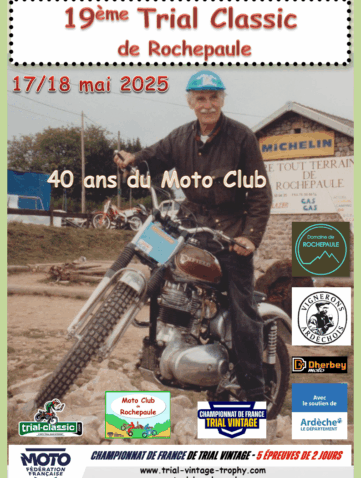 affiche 19éme Trial Classic de Rochepaule 2025 V5
