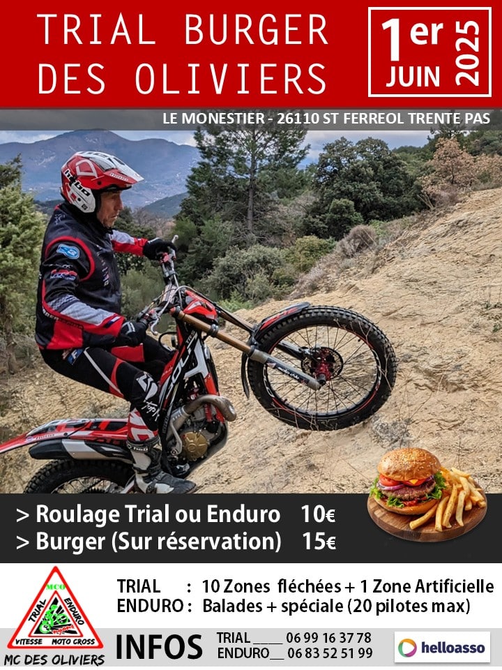 TRIAL BURGER DES OLIVIERS