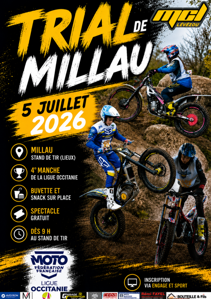 Affiche Trial de Millau 2026